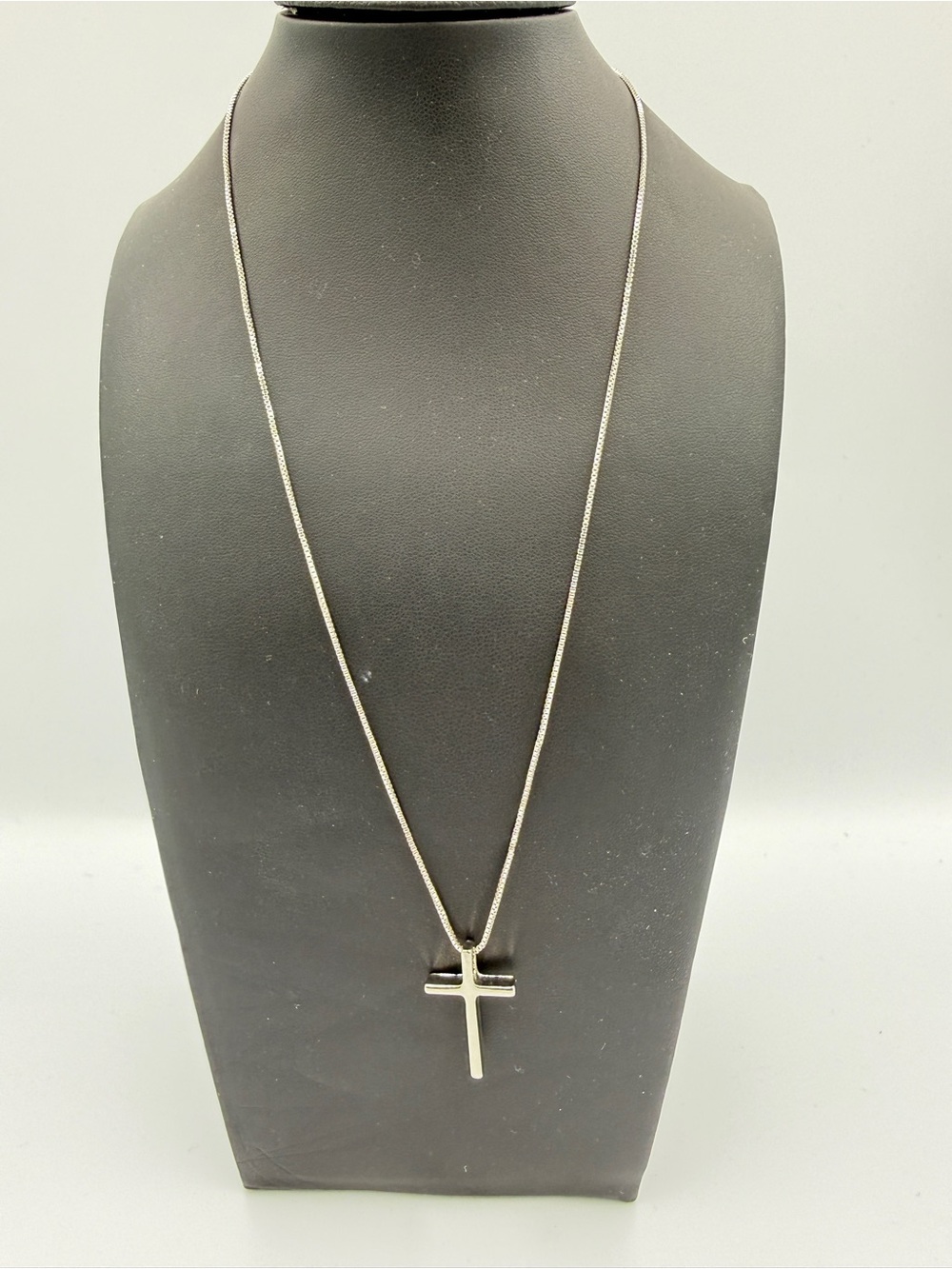 Polished Silver Cross Pendant Necklace - Women Jewelry
